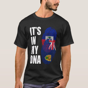 Camiseta Turks Caicos E Haitian Mix Heritage Dna Flag