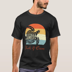 Camiseta Turks Caicos Férias de Tartarugas do Mar Caribe