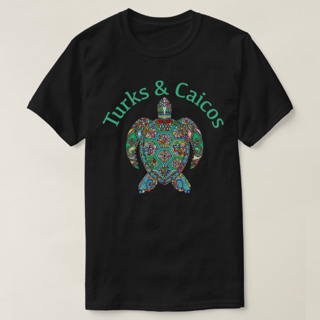 Camiseta Turks Caicos TShirt Tríbal Turtle (Frente do Design)