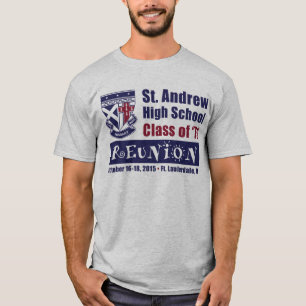 Camiseta Turma da escola secundária de St Andrew da reuni