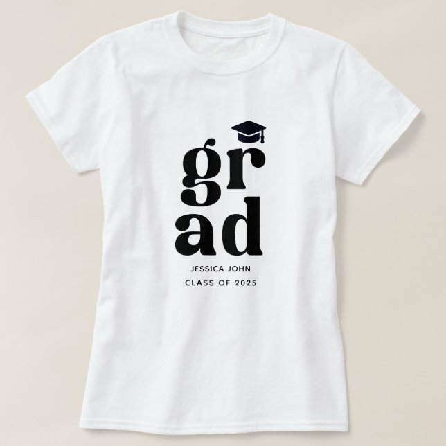 Camiseta turma de 2025 graduado Cerimônia de Formatura fest (Frente do Design)