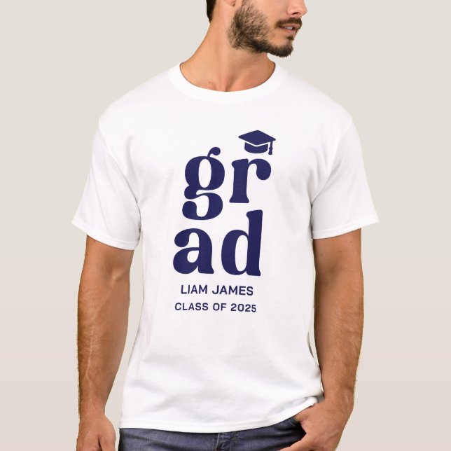 Camiseta turma de 2025 graduado Cerimônia de Formatura fest (Frente)