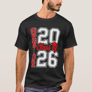 Camiseta Turma De 2026 Senior 26 Vermelho Graduação Graduad