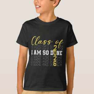 Camiseta Turma de 2026 terminou o chapéu de formatura estud