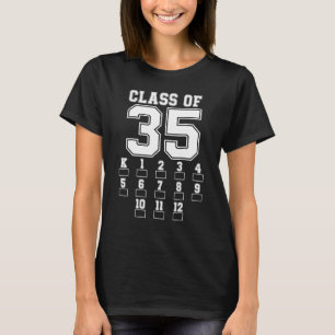 Camiseta Turma De 2035 Cresça Comigo De Volta à Escola Chec