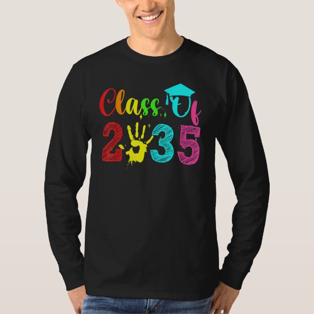 Camiseta Turma De 2035 Cresça Comigo  Impressão Da Mão Pré  (Frente)
