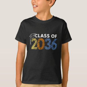 Camiseta Turma de 2036 Cresça Comigo Primeiro Dia de Aula 