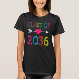 Camiseta Turma De 2036 Pré K Tripulação Pré-Escolar Graduaç
