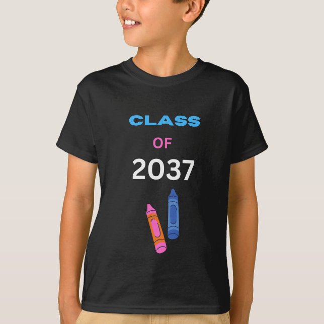 Camiseta Turma de 2037 com giz de cera (Frente)
