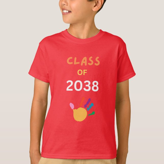 Camiseta Turma de 2038 com tinta guache (Frente)