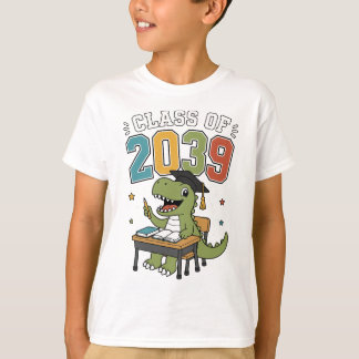 Camiseta Turma de 2039 T Rex Dinossauro Futuro Graduado Gra
