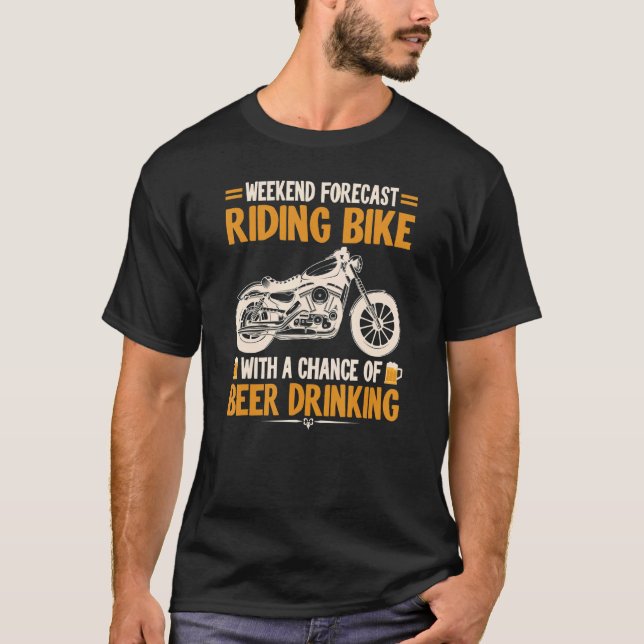 Camiseta Turma de Bike Anulante de Previsão de Fim de Seman (Frente)