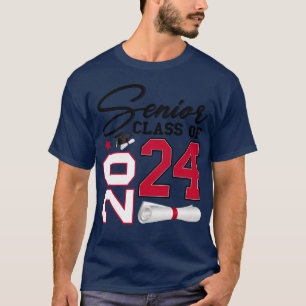 Camiseta Turma de Formatura de 2024 Faculdade Ensino Médio
