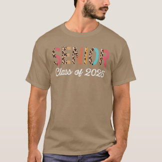 Camiseta Turma de Formatura de 2025 Leopard Seniors