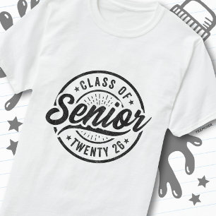 Camiseta Turma de Formatura de 2026 Adesivo Vintage Legal