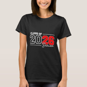 Camiseta Turma De Formatura De 2026 Graduado Sênior 2026 De