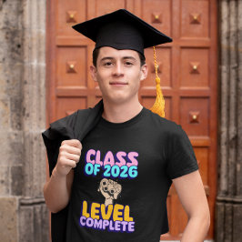 Camiseta Turma de Formatura de 2026 Nível Gamer Completo