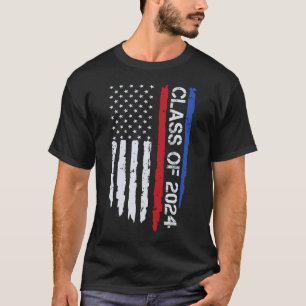 Camiseta Turma de Graduação de 2024 Vintage Bandeira Americ