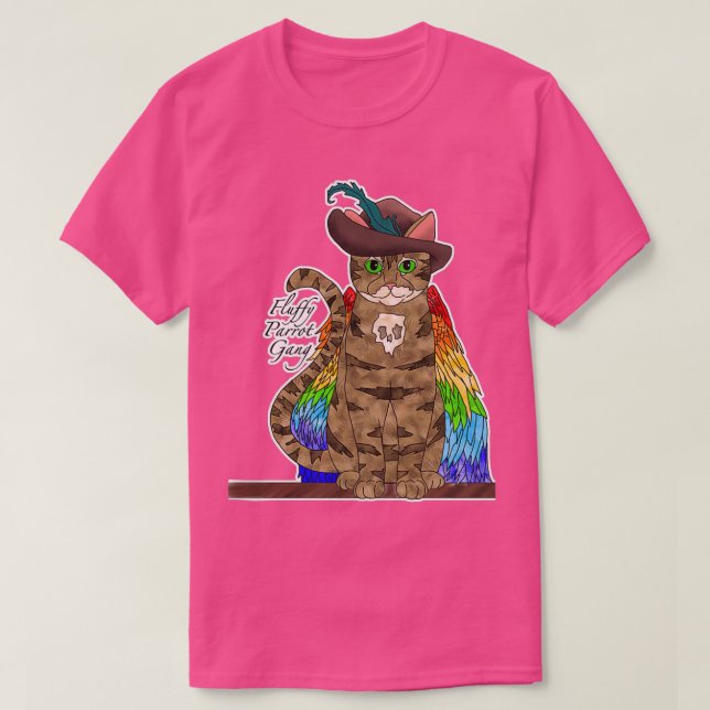 Camiseta Turma de papagaio Fluffy (Frente do Design)