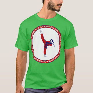 Camiseta Turn Kick Moo Duk Kwan Karate Girl Tang Soo Do Soo