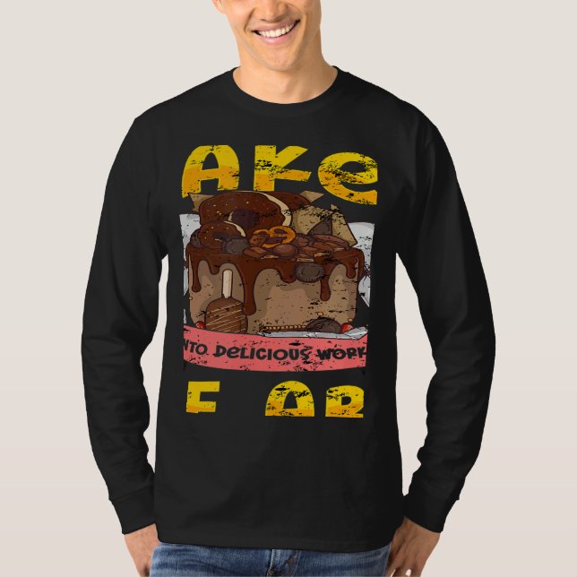 Camiseta Turn Plain Cakes Into Delicious Works of Cake Deco (Frente)