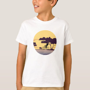 Camiseta Turnê de bicicleta Cycologist-Safari com elefante
