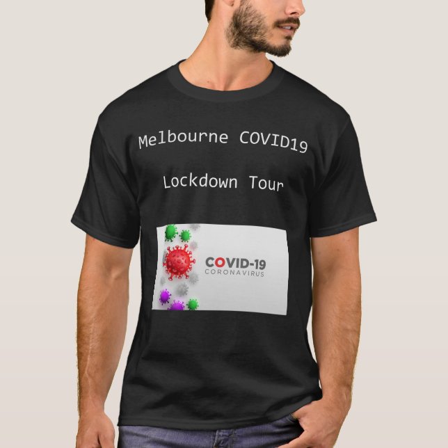 Camiseta Turnê de Bloqueio Melbourne COVID 19 (Frente)