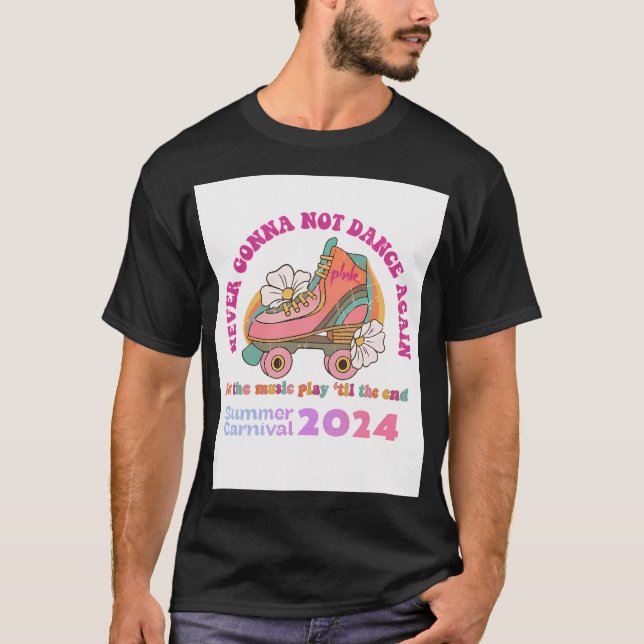Camiseta Turnê de Carnaval de Verão Rosa 2024 Nunca Mais Va (Frente)