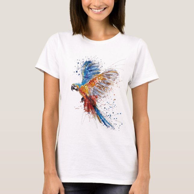 Camiseta Turnê do Parrot Watercolor T Shirt (Frente)