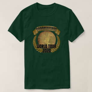 Camiseta Turnê mundial de Coronavirus com datas