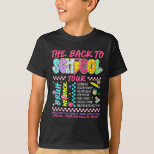 Camiseta Turnê Retro Lightning Bolt Abcd De Volta à Escola