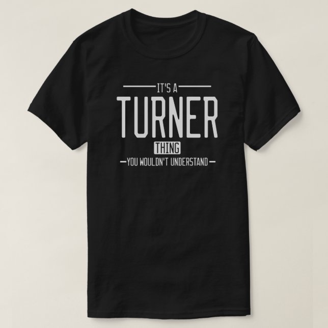 Camiseta Turner tem um sobrenome engraçado (Frente do Design)