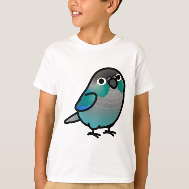Camiseta Turquesa de Conure de Cheek Verde Chubby (Frente)