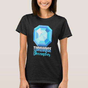 Camiseta Turquesa Dezembro Precioso Pedra Mineração