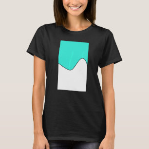 Camiseta Turquesa Geométrica De Onda De Dois Toneladas E On