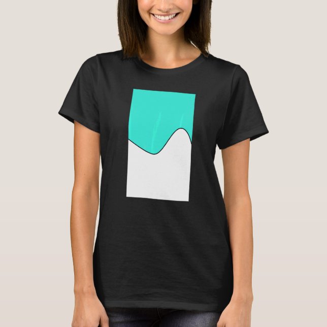 Camiseta Turquesa Geométrica De Onda De Dois Toneladas E On (Frente)