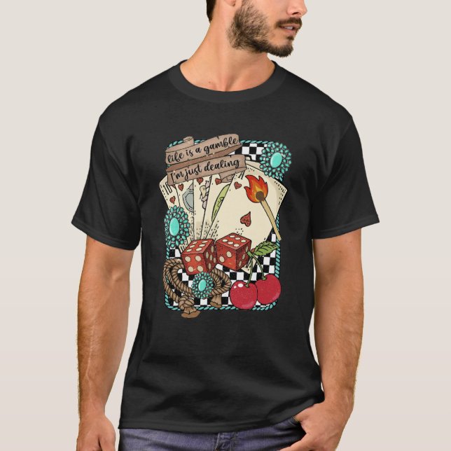 Camiseta Turquesa Retro Ocidental Velho Oeste Caubói Caubol (Frente)
