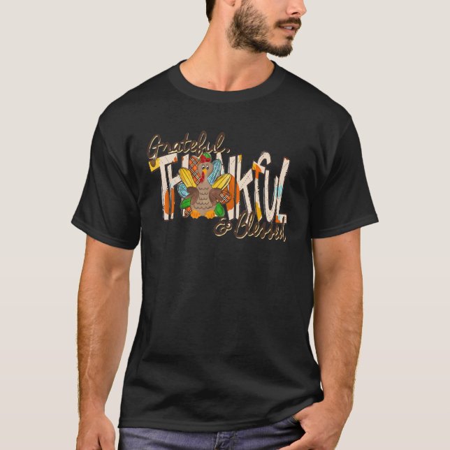 Camiseta Turquia Agradeço Grateful E Bênçãos (Frente)