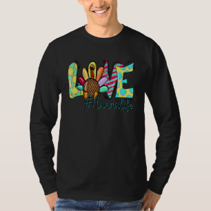 Camiseta Turquia ama Nanna Life Feliz Ação de Graças Turqui