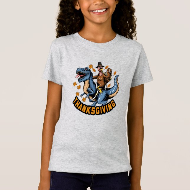 Camiseta Turquia Andando por um diafragma T-rex Tyrannosaur (Frente)