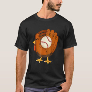 Camiseta Turquia Beball Glove Dia de Ação de Graças Catcher