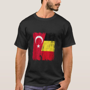 Camiseta Turquia Bélgica Half Flag Turco Belga Jersey Ta