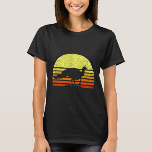 Camiseta Turquia Caça Pássaros De Pássaros Do Sol Retroto