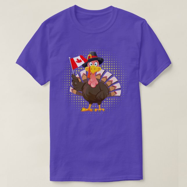 Camiseta Turquia com bandeira canadense Legal Ação de Graça (Frente do Design)