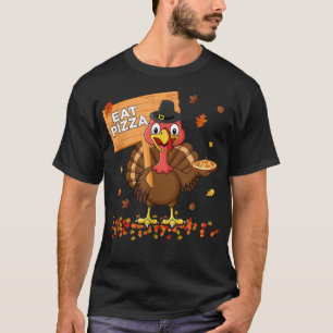 Camiseta Turquia com Sinal Coma Pizza Engraçada Obrigados V