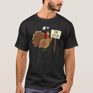 Camiseta Turquia Comeu Pizza Adulto Vegan Kids Ação de Graç