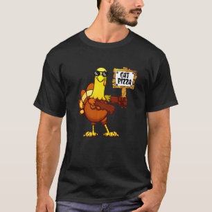 Camiseta Turquia Comeu Pizza Adulto Vegan Kids Ação de Graç