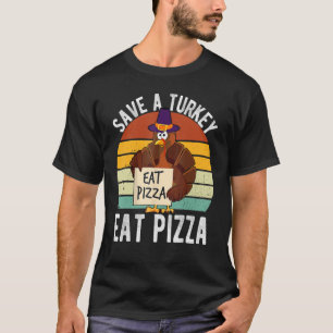 Camiseta Turquia Comeu Pizza Adulto Vegan Kids Ação de Graç