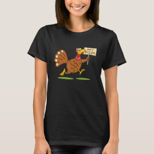 Camiseta Turquia Comeu Pizza Adulto Vegan Kids Ação de Graç