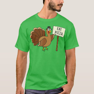 Camiseta Turquia Comeu Pizza Adulto Vegan Kids Engraçado Th